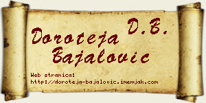 Doroteja Bajalović vizit kartica